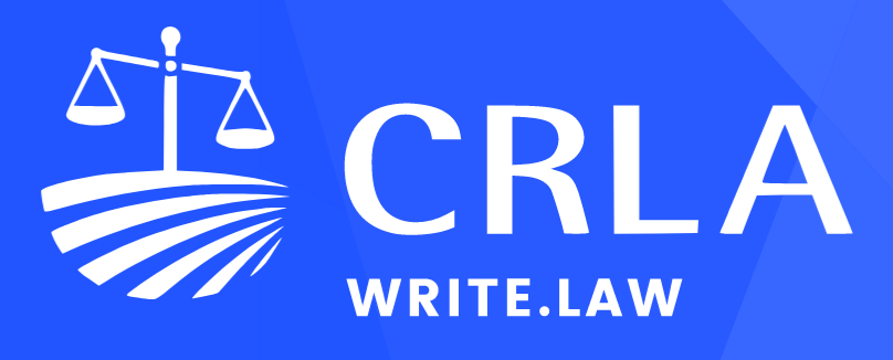 Logo link to CRLA Write.law signup page