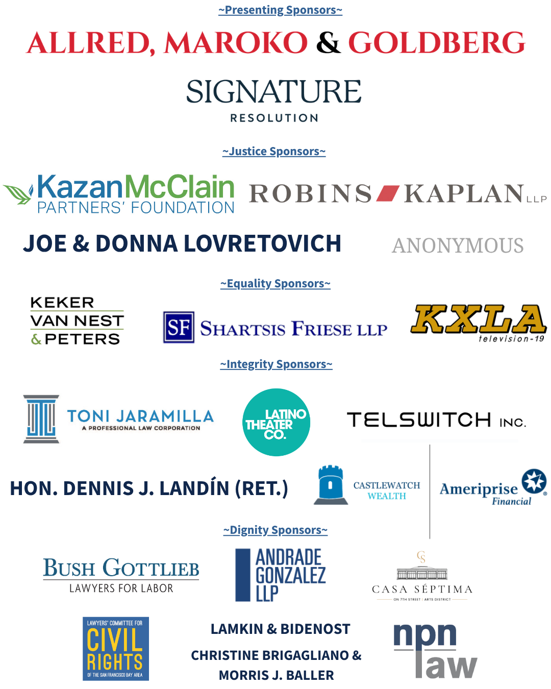 sponsors
