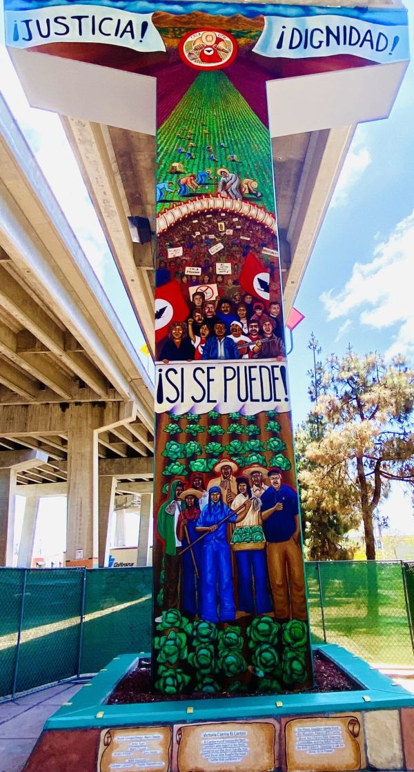 Victoria Contra El Cortito mural in San Diego Chicano Park image via maacproject.org