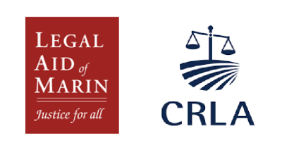 logos of Legal Aid of Marin and California Rural Legal Assistance Inc.