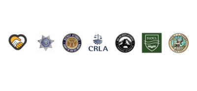 Logos for CRLA San Luis Obispo Clean Slate Clinic March 2026