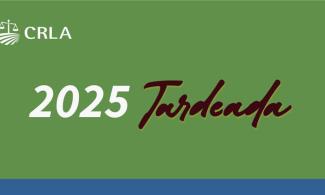 CRLA logo and words 2025 Tardeada on a green background