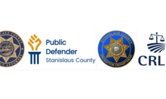 Logos for Stanislaus County District Attorney, Stanislaus County Public Defender, Stanislaus County Probation Department, and California Rural Legal Assistance, Inc. 