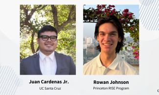 Photo collage of two undergraduate summer interns
