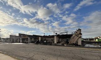 photo of damage from fire at CRLA El Centro office Lupe Quintero Justice Center September 17 2026